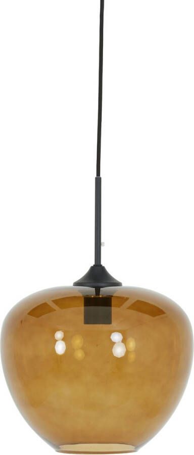 Light & Living Hanglamp Mayson Bruin Glas Ø30cm Modern Hanglampen Eetkamer Slaapkamer Woonkamer