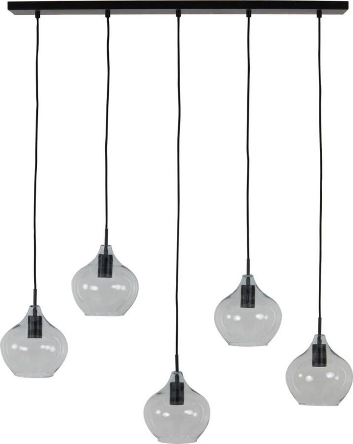 Light & Living Hanglamp Rakel Zwart 104x20x120cm 5L Modern Hanglampen Eetkamer Slaapkamer Woonkamer