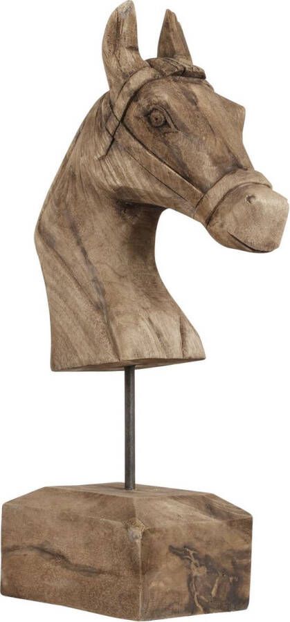 Light & Living Ornament op voet Horse Hout 25x14x48cm Landelijk