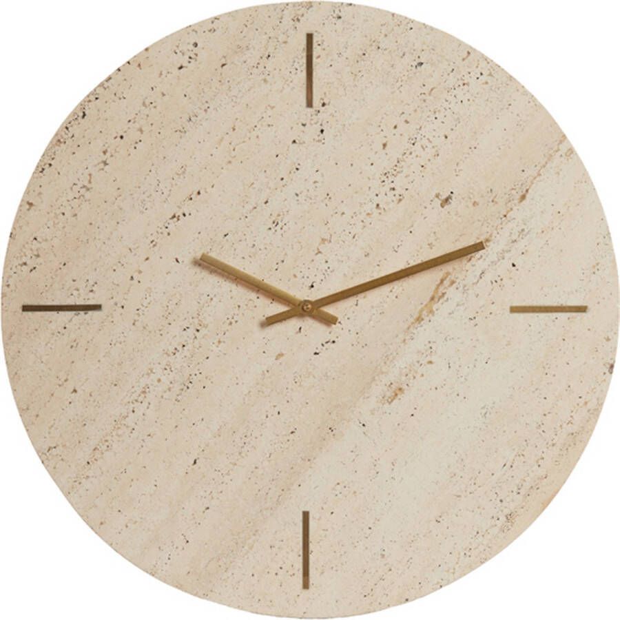 Light & Living Light&living Klok Ø43 cm JENAY crème travertin