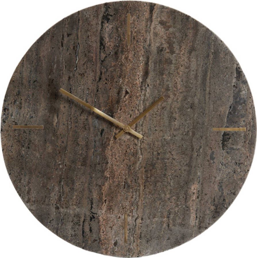 Light & Living Light&living Klok Ø43 cm JENAY bruin travertin
