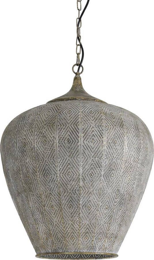 Light & Living Hanglamp 'Lavello' 55cm kleur Antiek Goud- Wit