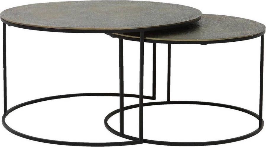 Light & Living Light and living Light&Living Salontafel Rengo relief antiek brons S 2 41 x Ø76 - Foto 3