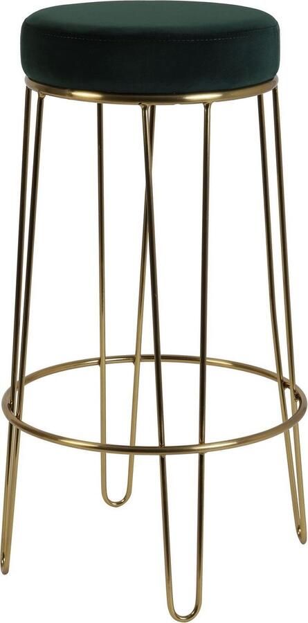 Light & Living Alice velvet Ø41x73 cm barkruk (Kleur zitting: goud donkergroen)