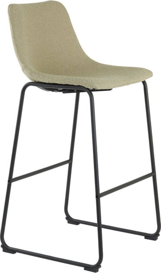 LifestyleFurn Light & Living Barkruk set van 2 'Jeddo' Bouclé kleur Karamel (zithoogte 72cm)