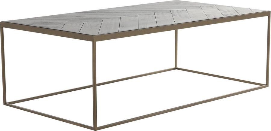 Light & Living Chisa Salontafel Hout Zwart Antiek Brons 120x65x40 cm