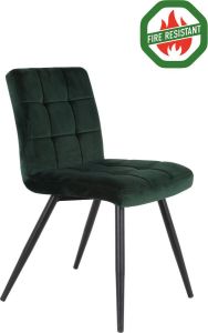 Light & Living Light&living Eetkamerstoel 50 5x44 5x82 cm OLIVE FR velvet dkr groen-zwrt