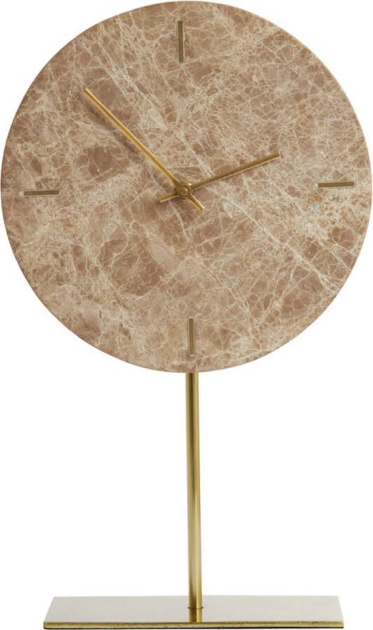 Light & Living Light&living Klok op voet 25 5x10x42 5 cm MORENO marmer bruin