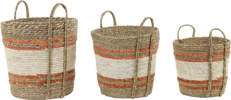 Light & Living Light&living Mand S 3 max Ø40x40 cm GAMEIRO naturel-wit-oranje