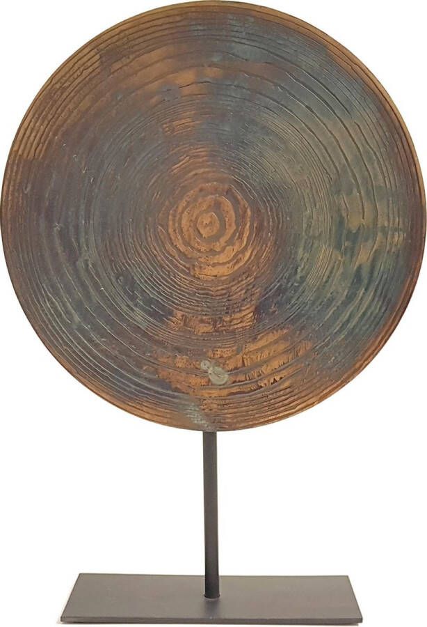 Light & Living Light&living Ornament op voet 35x10x51 cm GARAS vurig brons-mat zwart