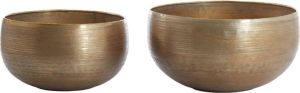 Light & Living Light&living Schaal S 2 Ø44x25 5+Ø53x28 5 cm YARO licht goud