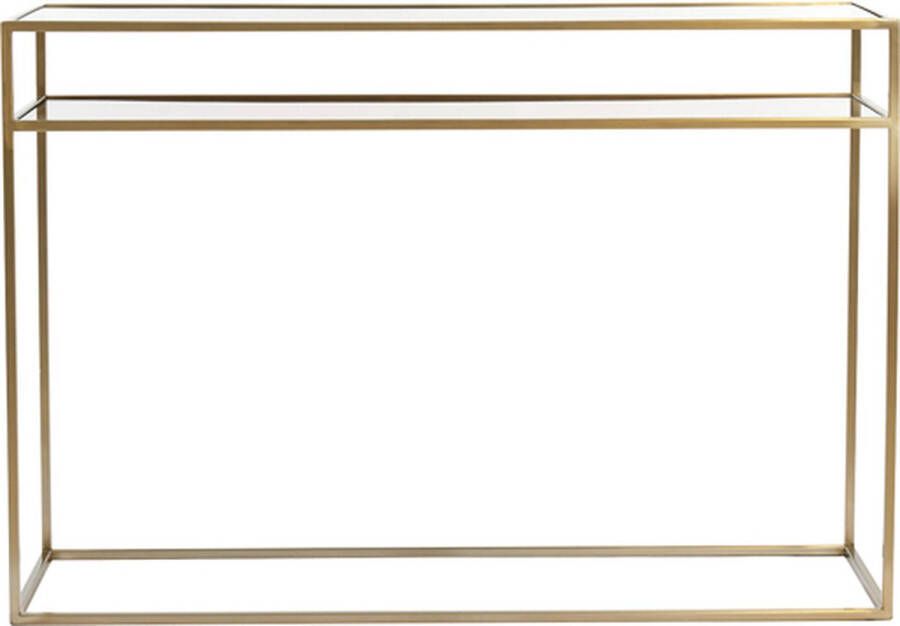 Light & Living Light&living Side table 120x40x82 cm BILO glas bruin-licht goud