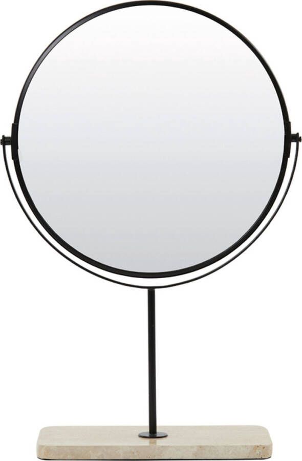 Light & Living Light&living Spiegel op voet 32 5x12 5x49 cm RIESCO travertin wit-zwart