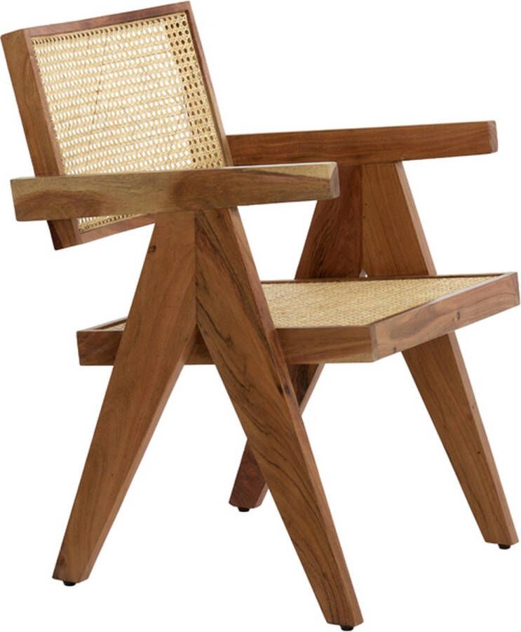 Light & Living Light&living Stoel 56x53x79 cm MORAZAN hout naturel+rotan naturel