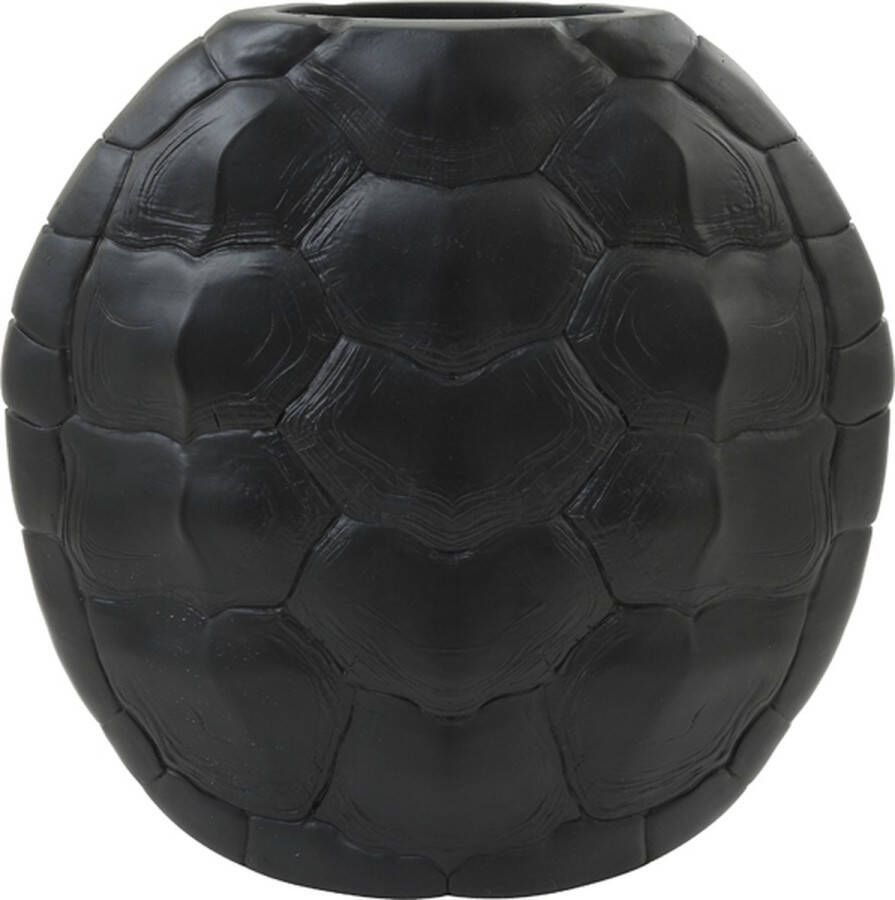 Light & Living Light&Living Turtle Vase Black Vaas Schildpad 40x11x40CM Woonaccessoires Schild Dier Ovale Vazen