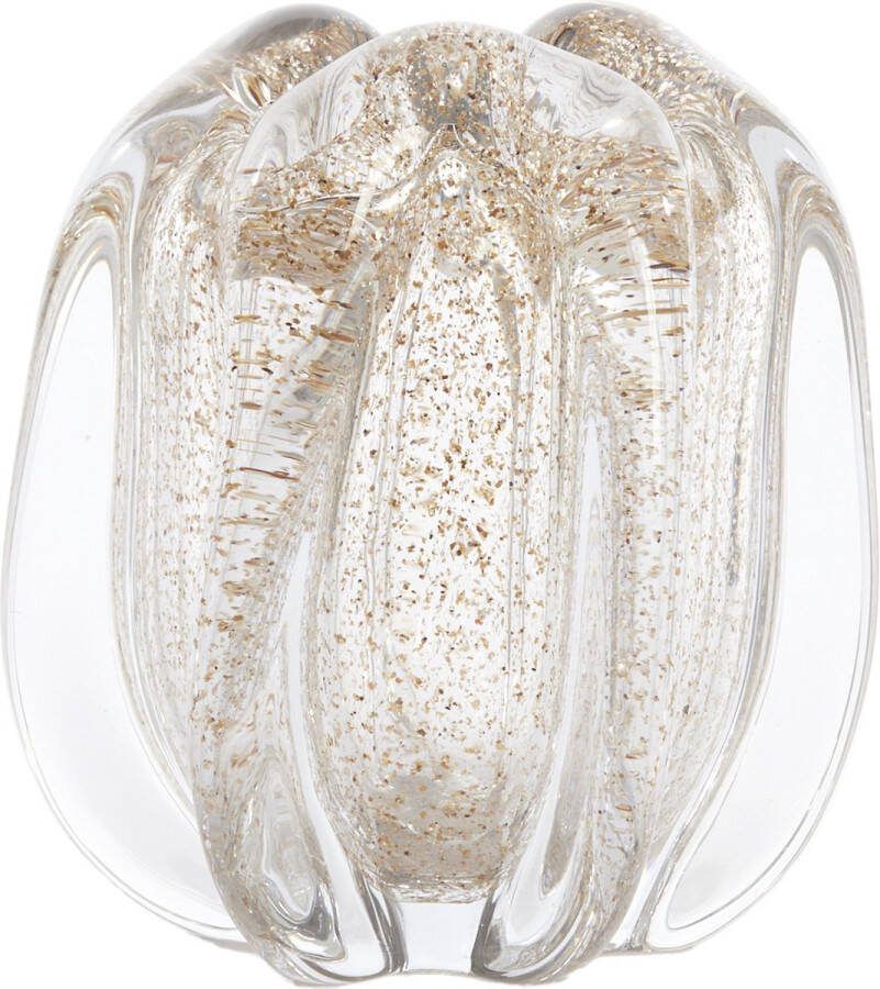 Light & Living Light&living Vaas Ø14 5x16 cm MURELA glas transparant+glitter zand