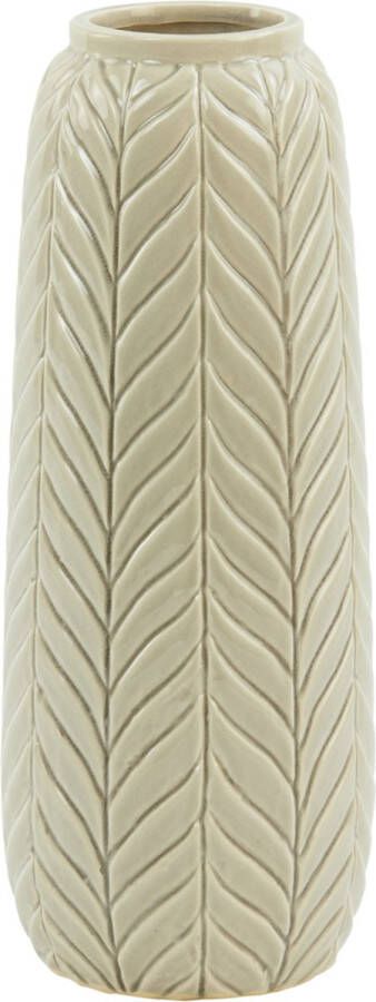 Light & Living Light&living Vaas Ø15 5x40 cm LILO keramiek crème