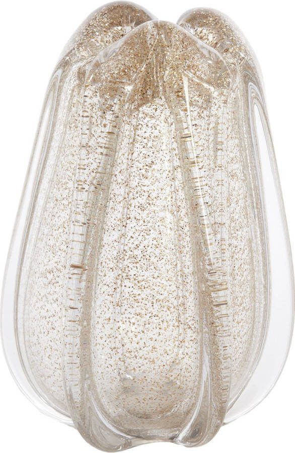 Light & Living Light&living Vaas Ø15x28 cm MURELA glas transparant+glitter zand