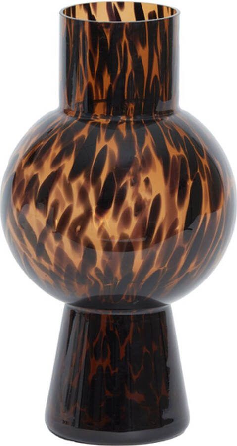 Light & Living Light&living Vaas Ø17 5x31 cm NARRA glas bruin-donker bruin