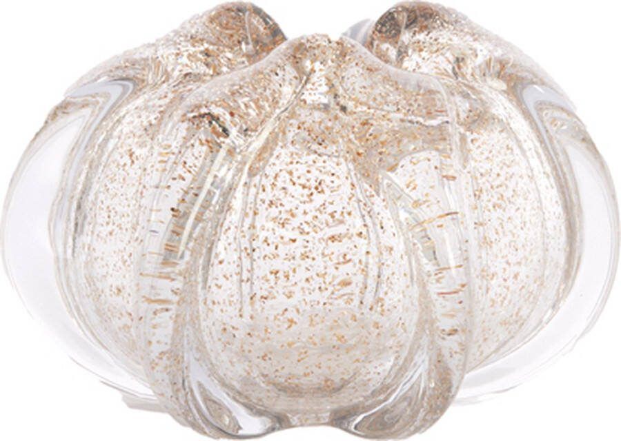 Light & Living Light&living Vaas Ø19x12 cm MURELA glas transparant+glitter zand