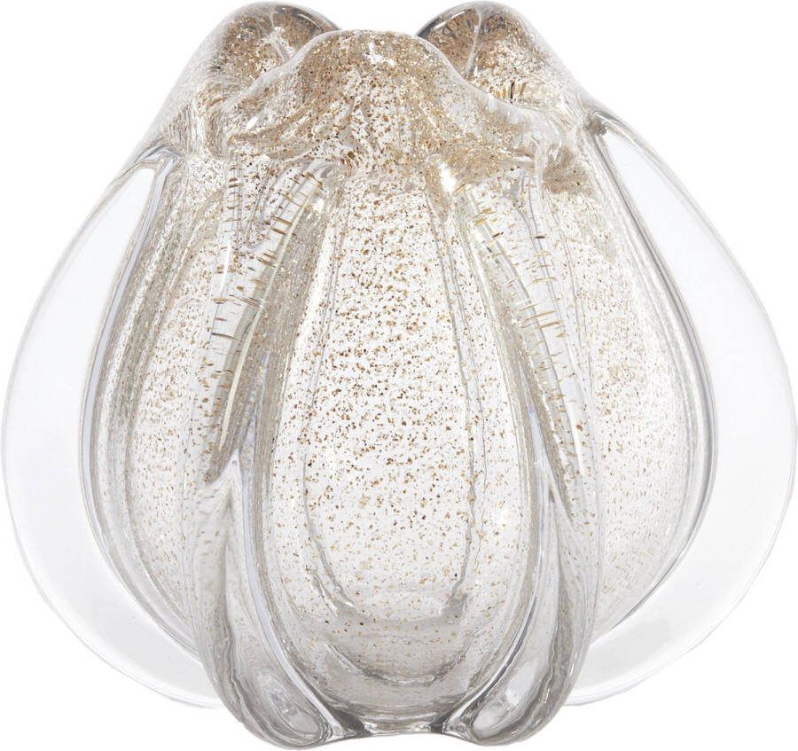 Light & Living Light&living Vaas Ø24 5x22 cm MURELA glas transparant+glitter zand
