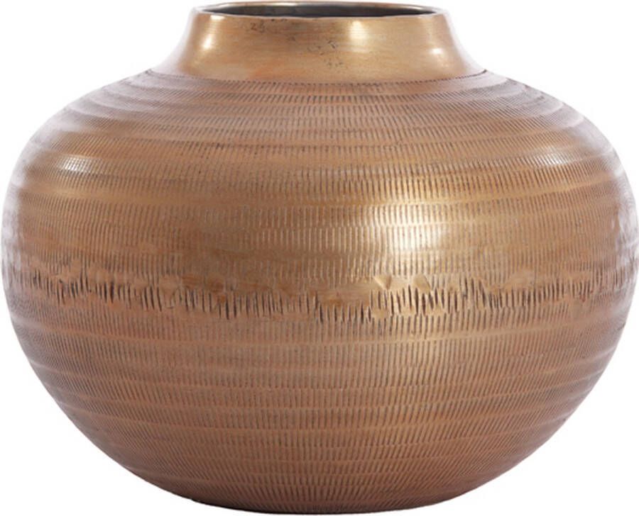 Woonexpress Vaas Kesi Bruin Kunststof Antiek Brons 20x27x27cm (hxbxd)