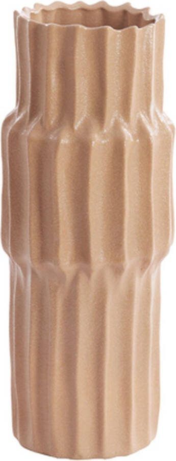 Light & Living Light&living Vaas deco Ø14 5x36 cm LONGA keramiek cognac bruin