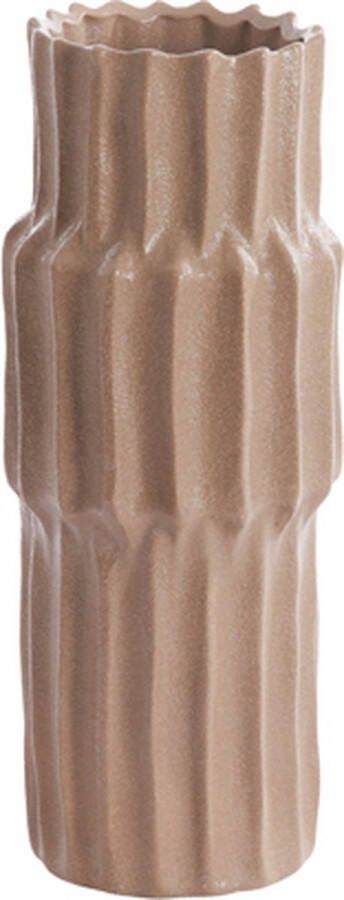 Light & Living Light&living Vaas deco Ø14 5x36 cm LONGA keramiek grijs bruin