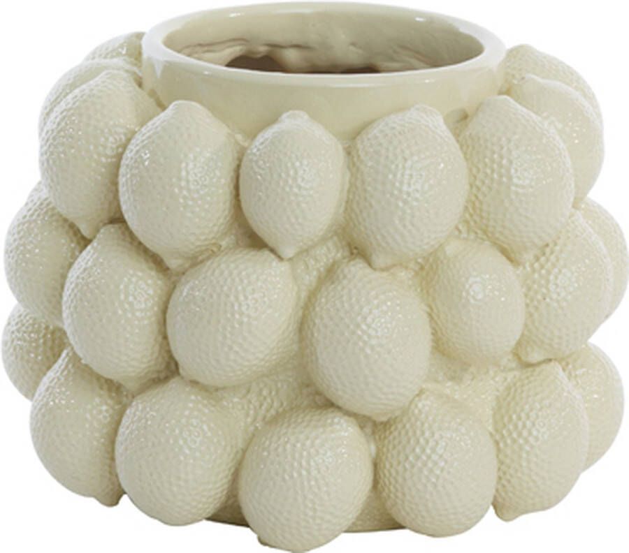 Light & Living Light&living Vaas deco Ø24 5x18 cm LEMON licht geel