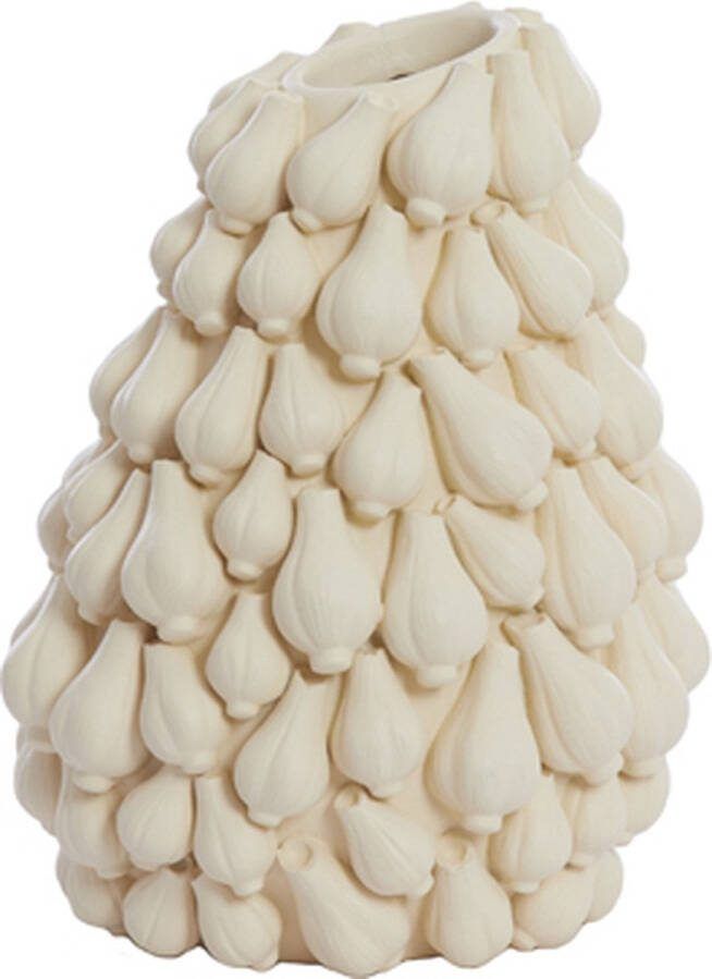 Light & Living Light&living Vaas deco 27x26 5x33 cm GARLIC crème