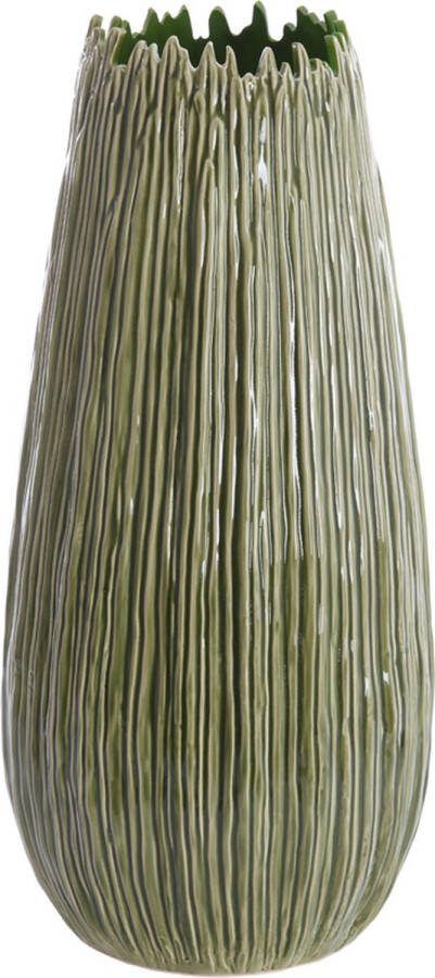 Light & Living Light&living Vaas deco Ø30 5x65 cm KOPRA keramiek donker groen