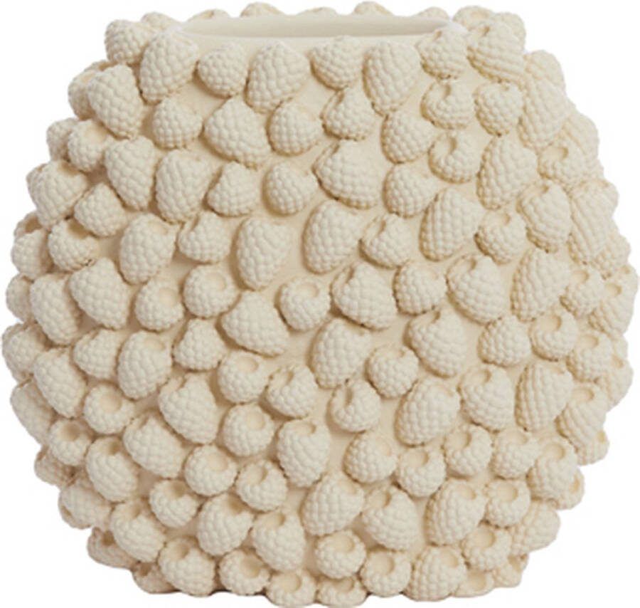Light & Living Light&living Vaas deco 32 5x18x28 5 cm RASPBERRY crème