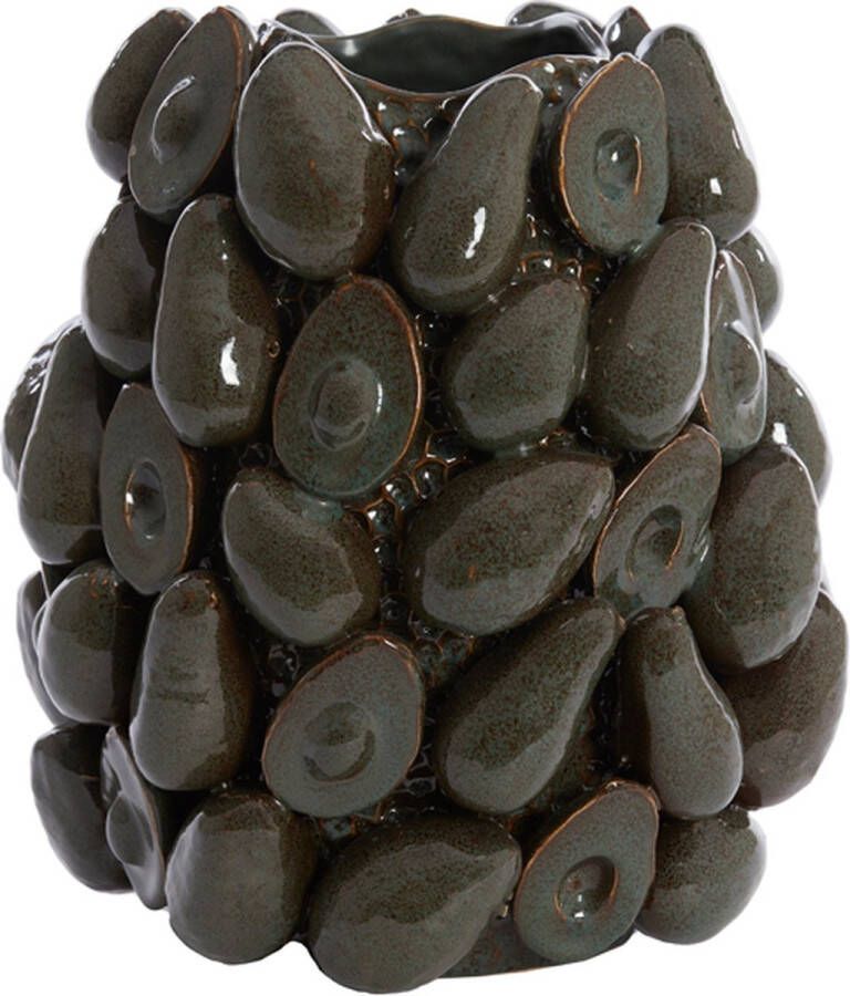 Light & Living Light&living Vaas deco Ø33x37 5 cm AVOCADO keramiek bruin+groen