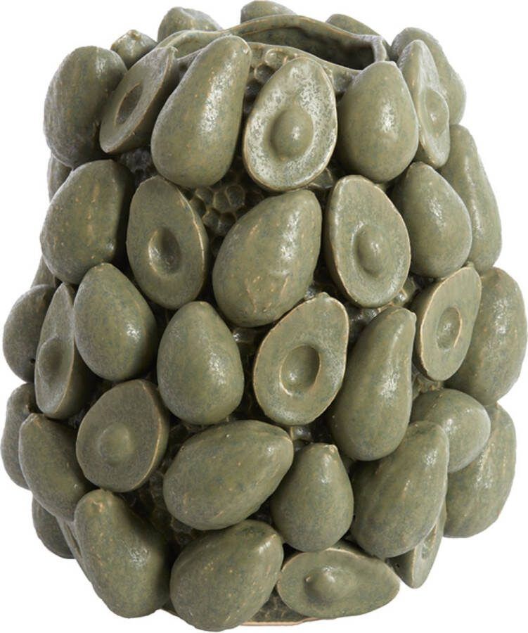Light & Living Light&living Vaas deco Ø33x37 5 cm AVOCADO keramiek olijf groen
