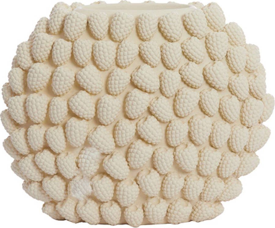 Light & Living Light&living Vaas deco 44 5x22x35 cm RASPBERRY crème