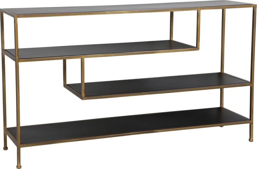 Light & Living Light&living Side table 140x35x80 cm YLAYA mat zwart-goud