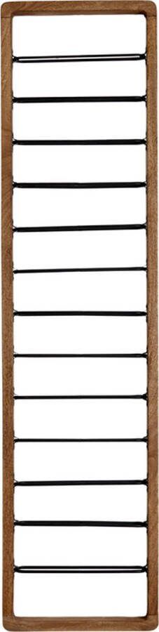 Light & Living Light&living Wijnrek 13 flessen 40x6x160 cm SORRENTO hout bruin+mat zwart