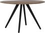 Light & Living Eettafel Mimoso Hout Zwart Ø120cm Modern Industrieel Luxe - Thumbnail 1