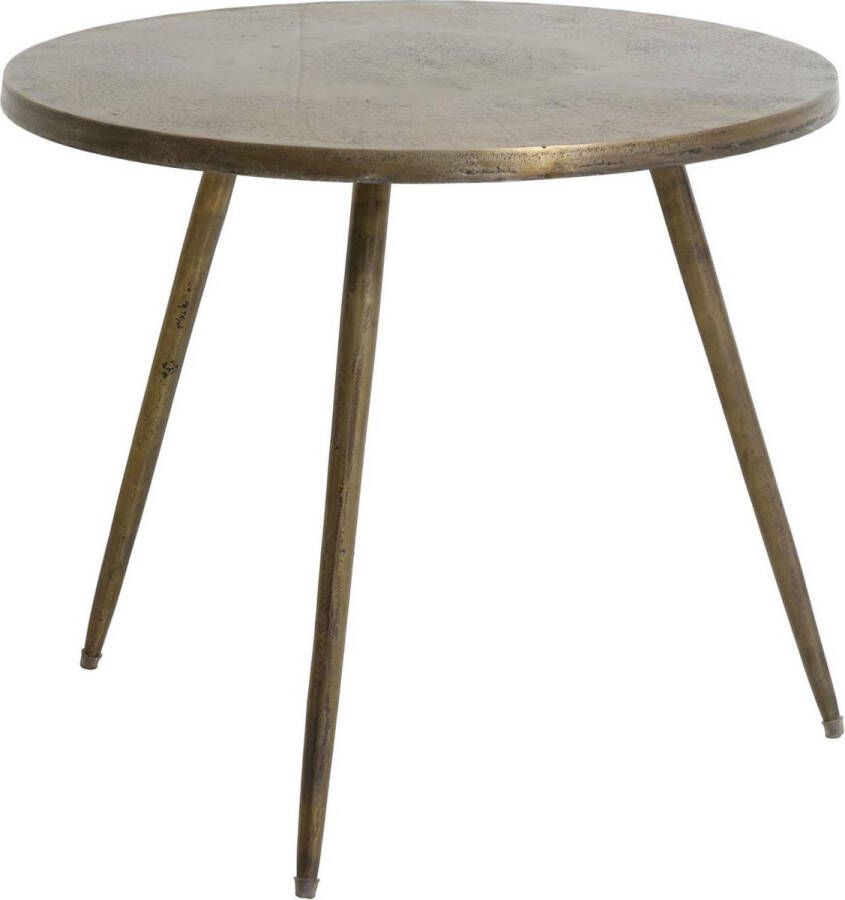 Light & Living Bijzettafel Monjas Antiek Brons Ø58cm Klassiek Oosters