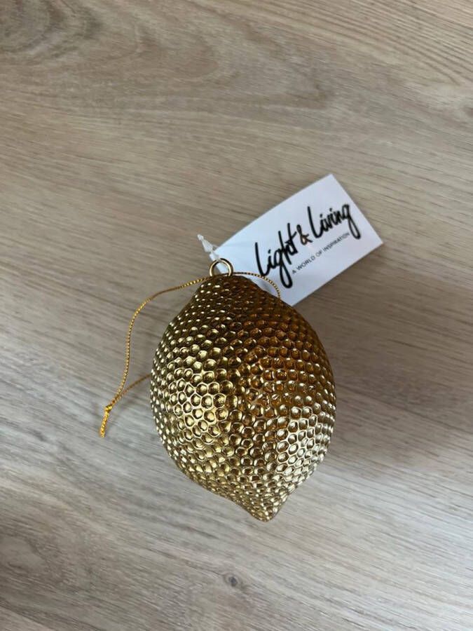 Light & Living Ornament Lemon goud