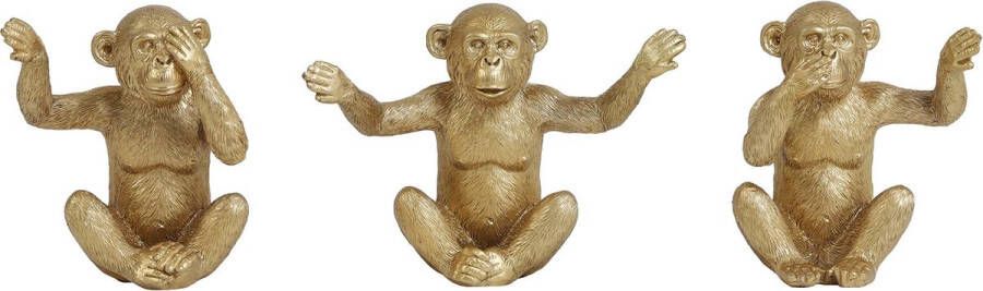 Light & Living Ornament Monkey Goud Set Modern