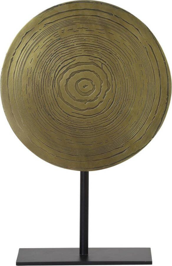 Light & Living Ornament Op Voet Sasim Antiek Brons Spiraal Mat Zwart Ø25x38cm