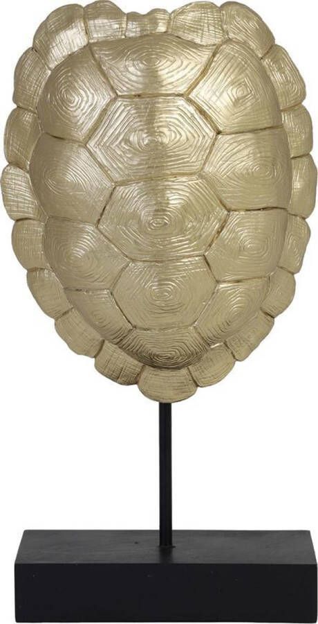 Light & Living Ornament op voet Schildpad -Turtle Goud Zwart 20 5x11 5x41cm Schild op standaard