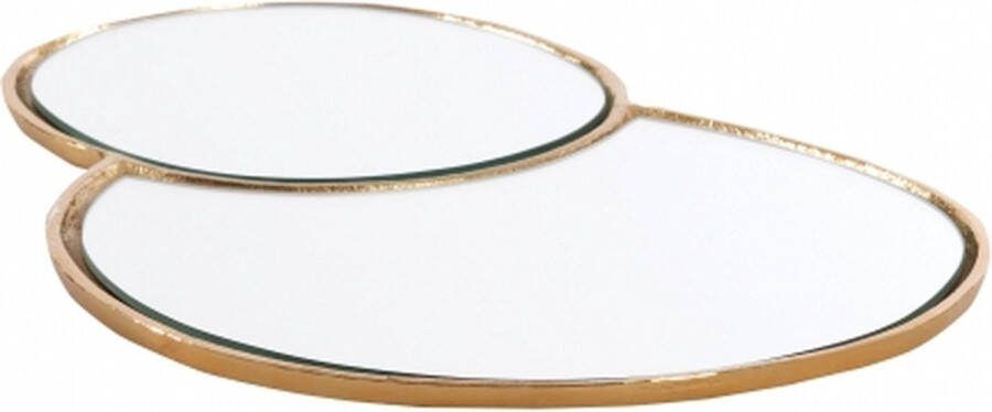 Light & Living Plateau Dalena Glas Goud 45 x 1 x 27 cm (BxHxD)