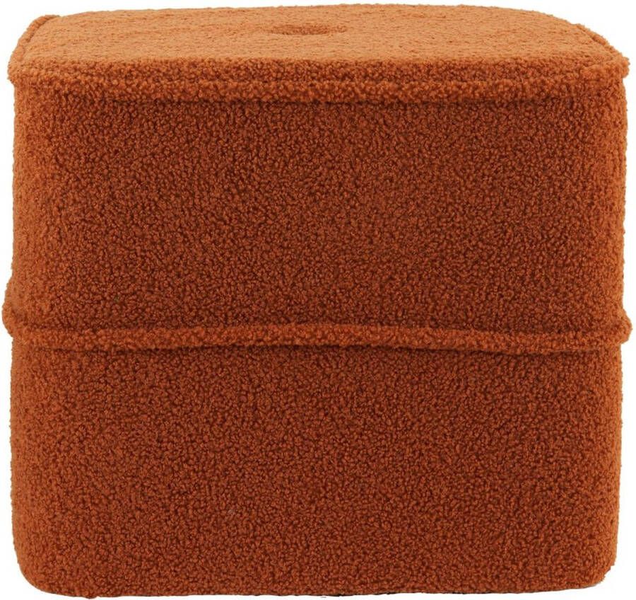 Light & Living Poef Kiki Oranje Textiel Terra 35x40x40cm (hxbxd) Woonexpress