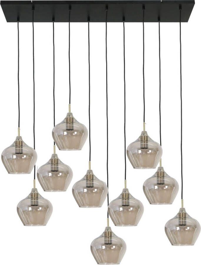 Light & Living Hanglamp 'Rakel' 10-Lamps kleur Antiek Brons Smoke