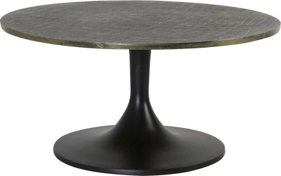 Light & Living Rickerd Ronde Salontafel Antiek Brons Zwart Ø76x36cm