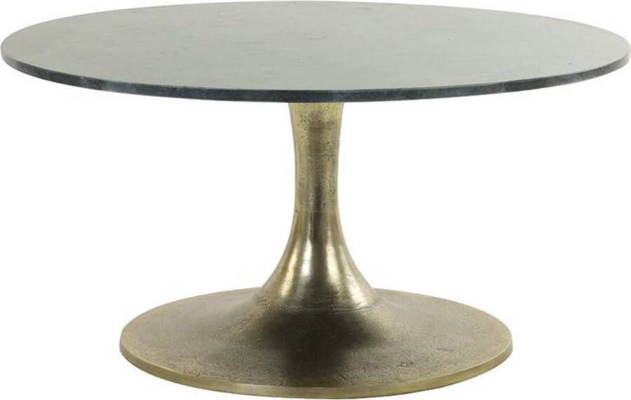 Light & Living Rickerd Salontafel groen marmer+antiek brons Ø76x36 cm