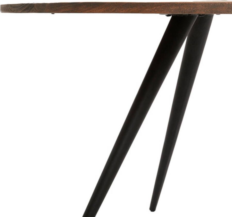 Light & Living Light&living Eettafel Ø140x76 cm TURI acacia hout donker bruin-zwart