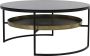 Sohome Ronde Salontafel Alejandro 88cm zwart glas met antiek brons - Thumbnail 1